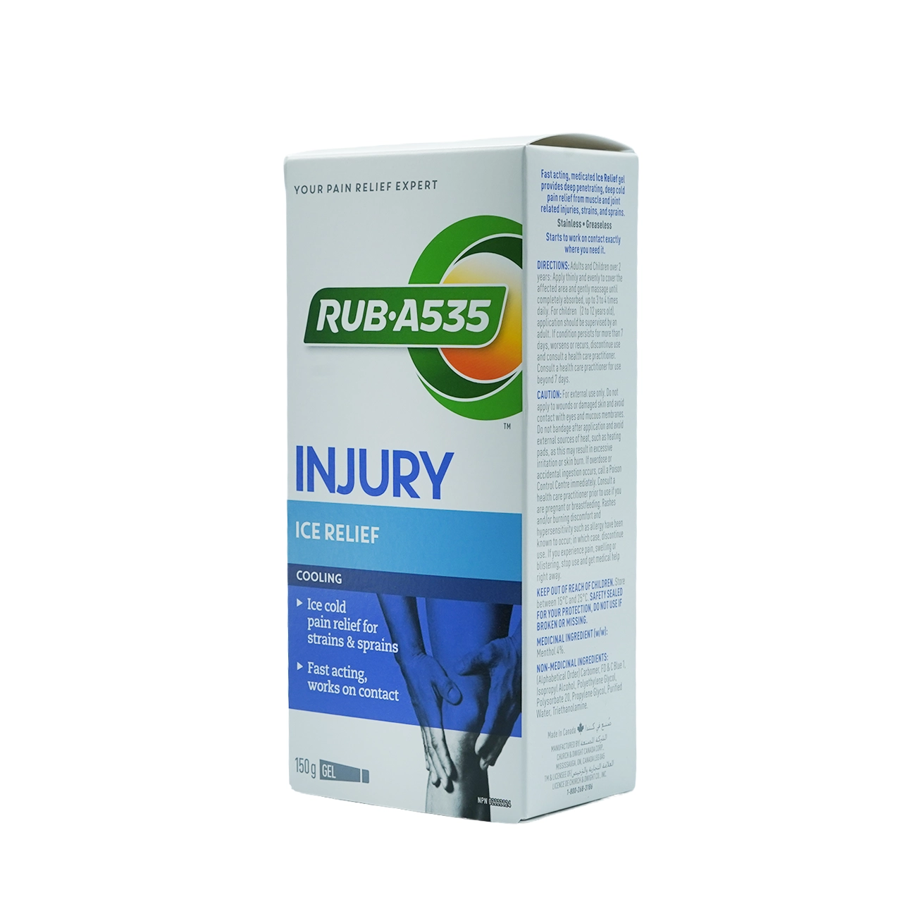 Rub A535 Injury Ice Relief Gel 150ml