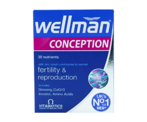 Wellman Conception Tablets 30s support male fertility with essential vitamins and minerals for improved sperm health and reproductive function.