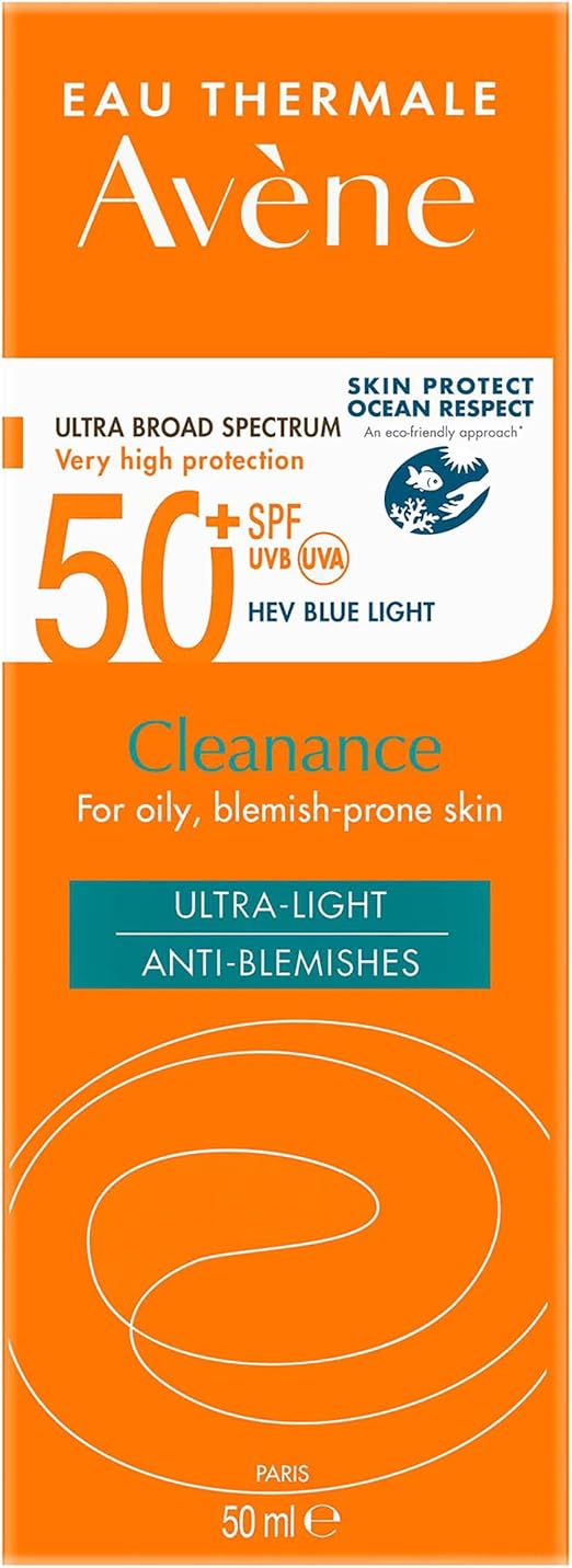 Avene SPF 50+ Cleanance Solaire - 50 ml Sunscreen for Oily and Acne-prone Skin