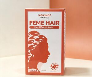Vitamin Factory FEME HAIR Plus 500ug of Biotin , 60 capsules