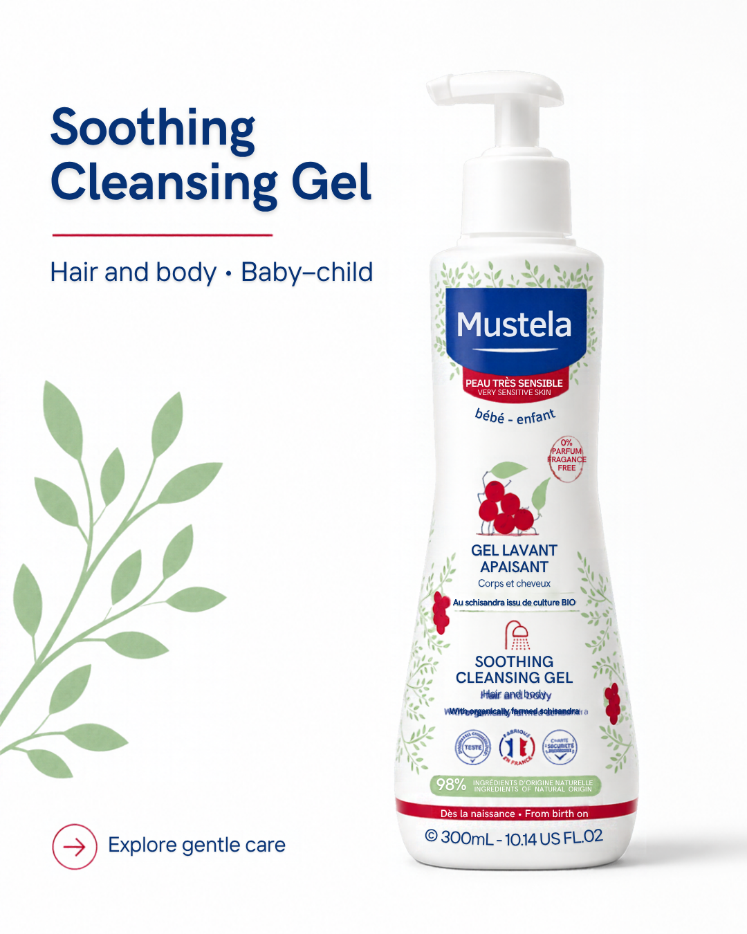 EDSA mustela soothing gentle cleansing 300ml